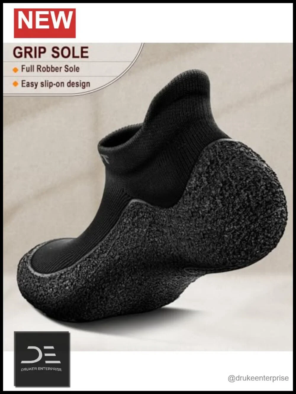 Men's Slipper Socks with Grip, Hiking Water Shoes for Outdoor Walking